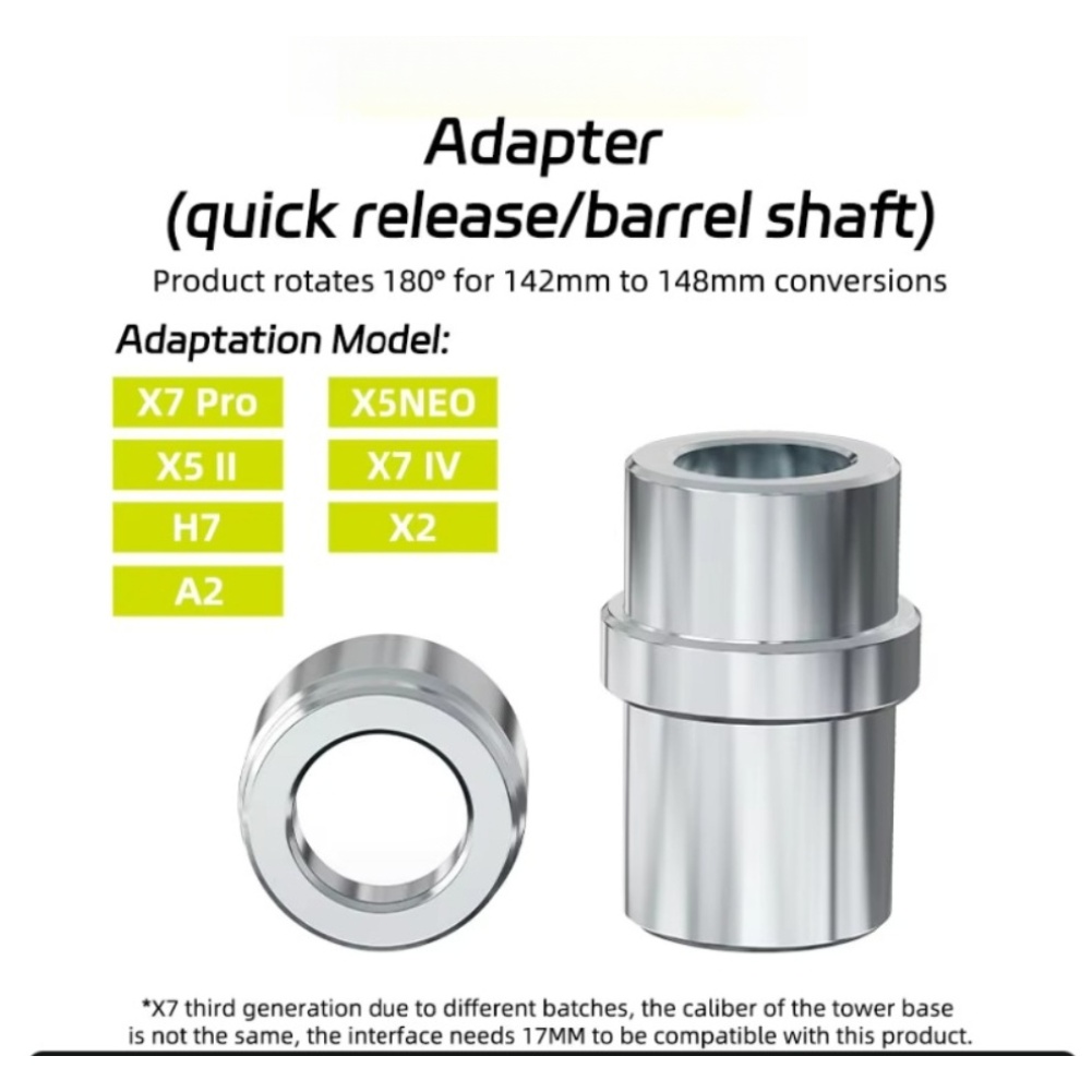 Thru Axle Adapter For Bike Trainer - 2-Pack Bike Trainer Thru Axle Converter
